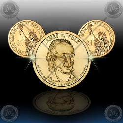 ZDA $1 (President) 2009 P+D "James K. Polk"